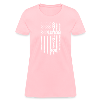 One Nation Under God Women's T-Shirt - pink