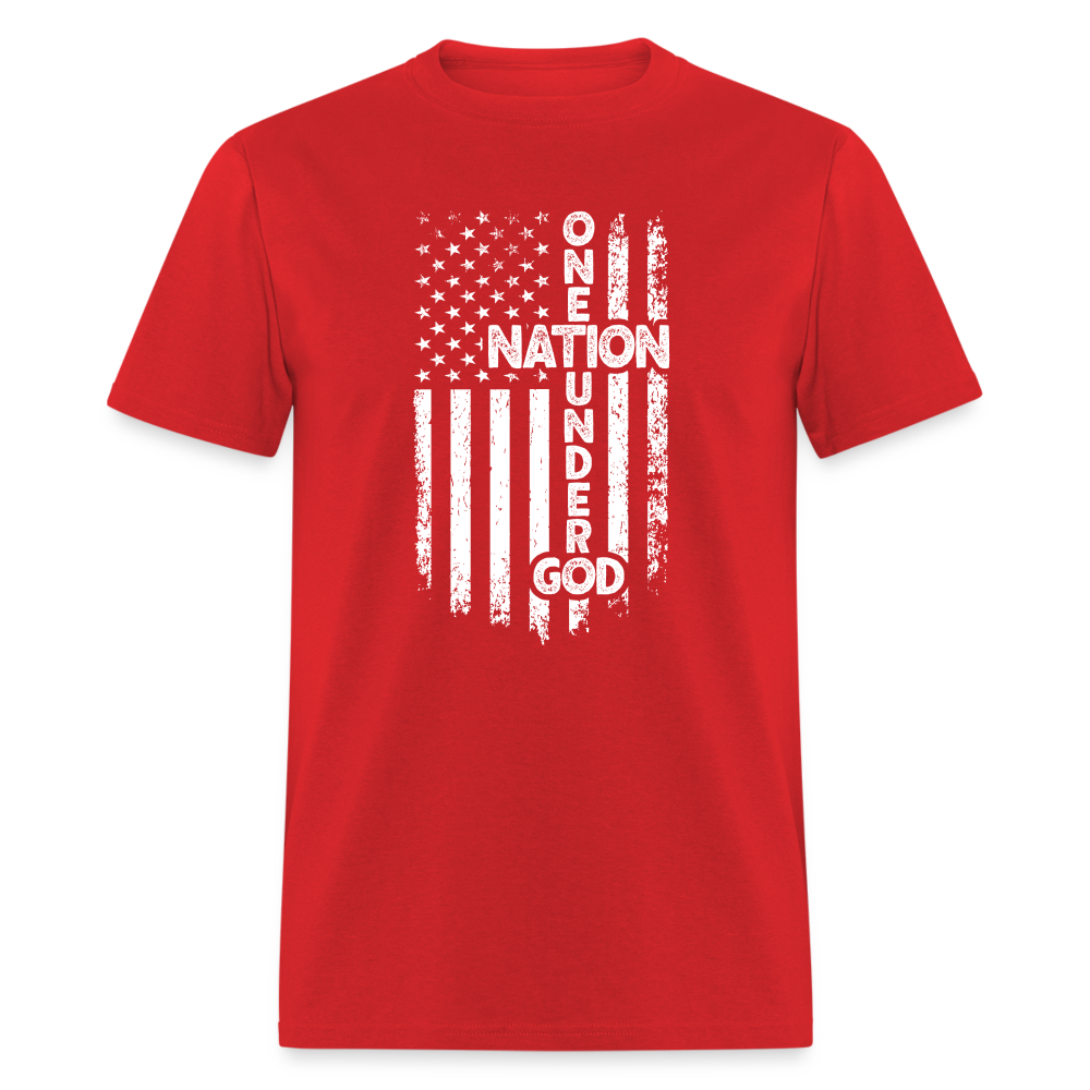 One Nation Under God T-Shirt - red