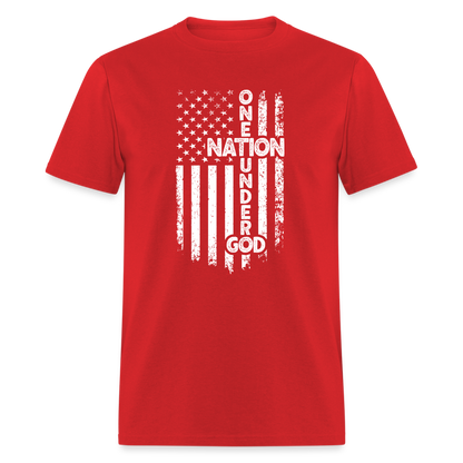 One Nation Under God T-Shirt - red