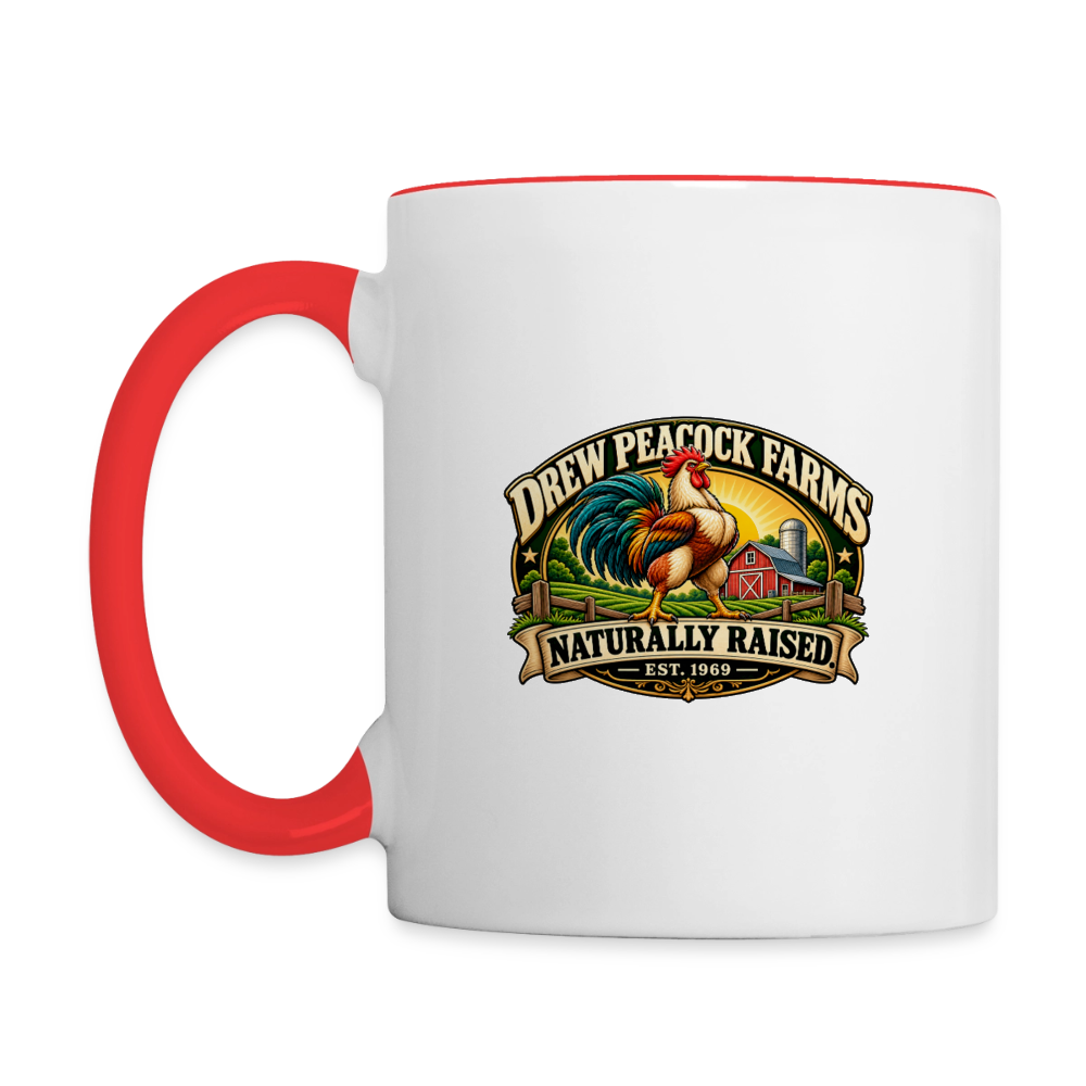 Drew Peacock Farms Mug - white/red