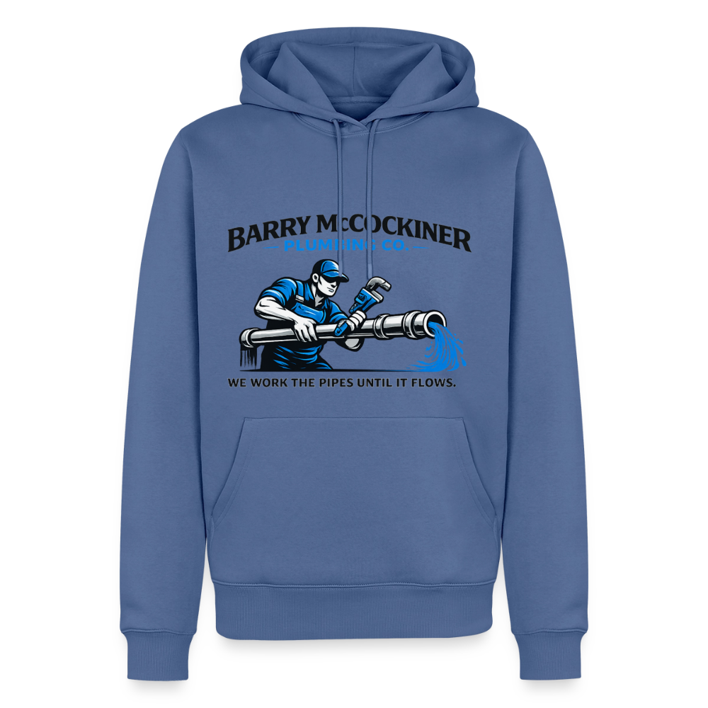 Barry McCockiner Plumbing Funny Hoodie Color: stone blue