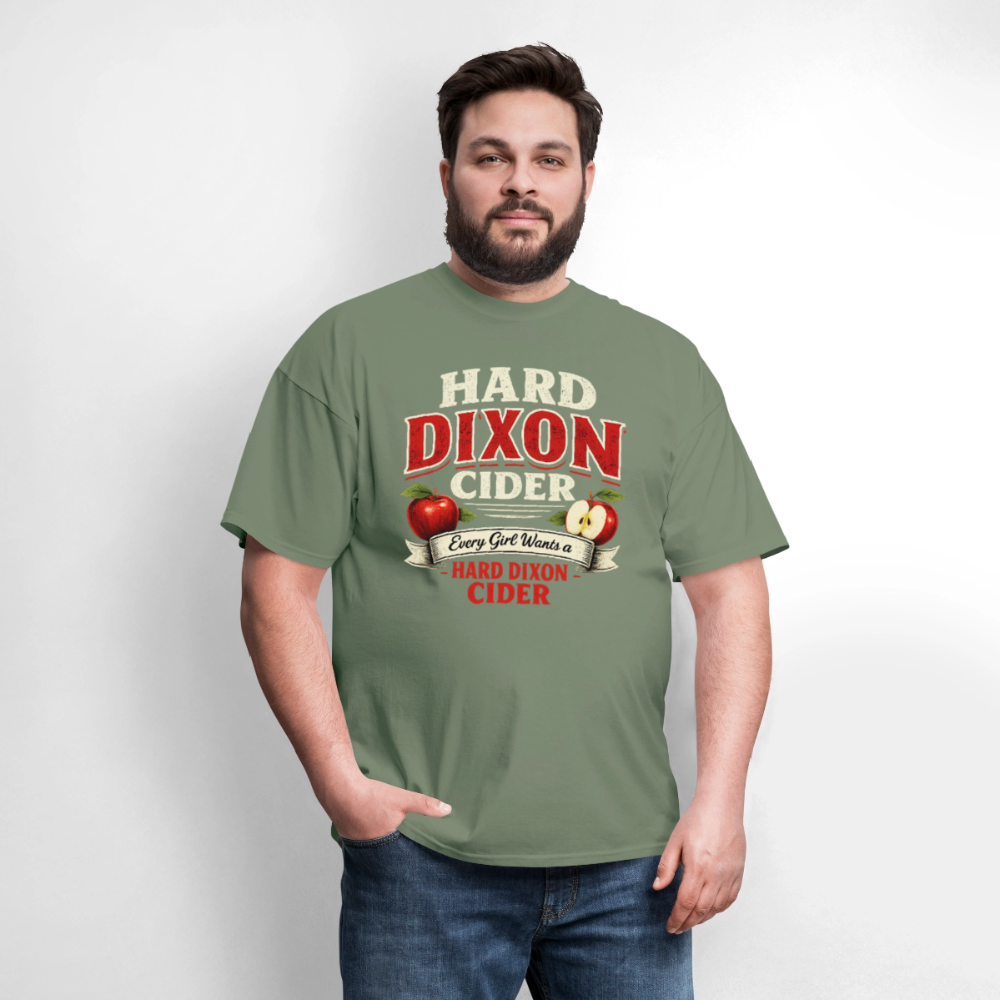 Hard Dixon Cider Funny Graphic T-Shirt Color: Navy