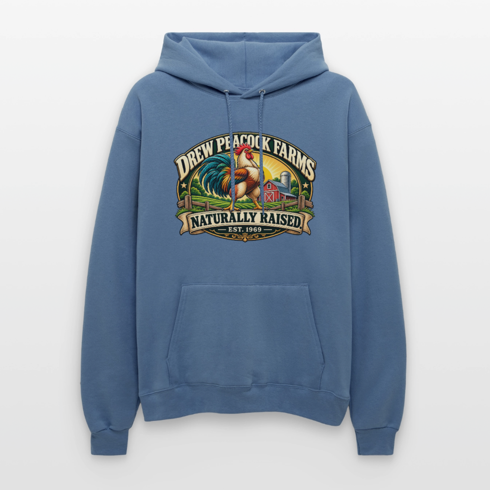 Drew Peacock Farms Hoodie - denim blue