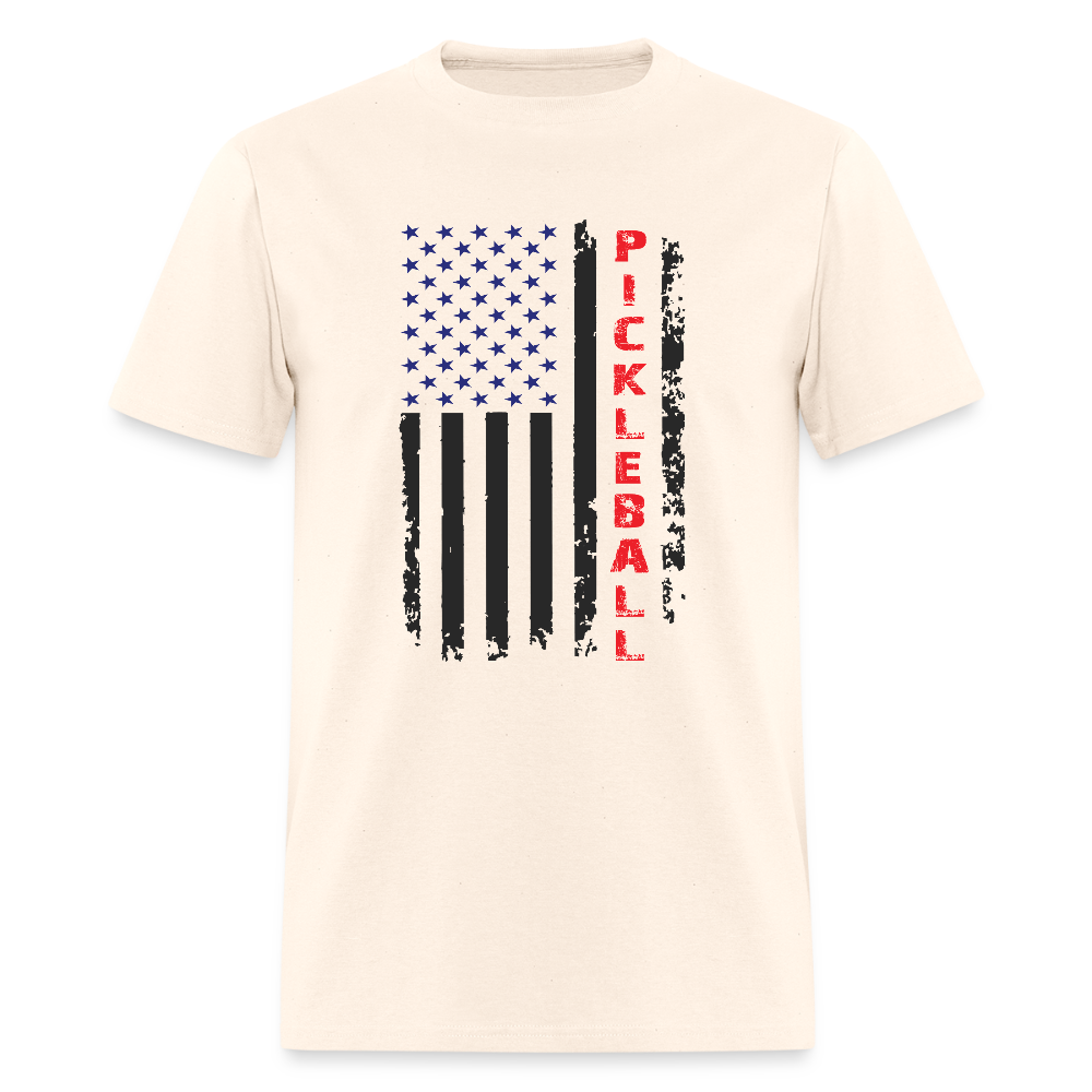 Pickleball Flag T-Shirt – American Pride with a Pickleball Twist - natural