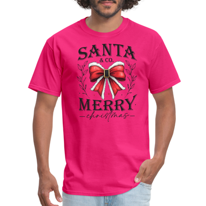 Merry Christmas Santa & Co T-Shirt - fuchsia