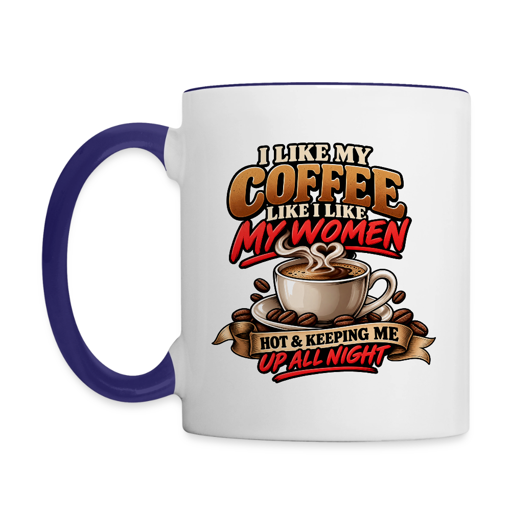 I Like My Coffee Like I Like My Women Funny Coffee Mug Color: White/Black