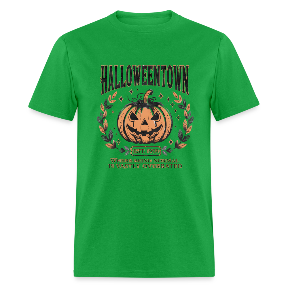 Halloweentown T-Shirt (Where Normal is Overrated) - bright green