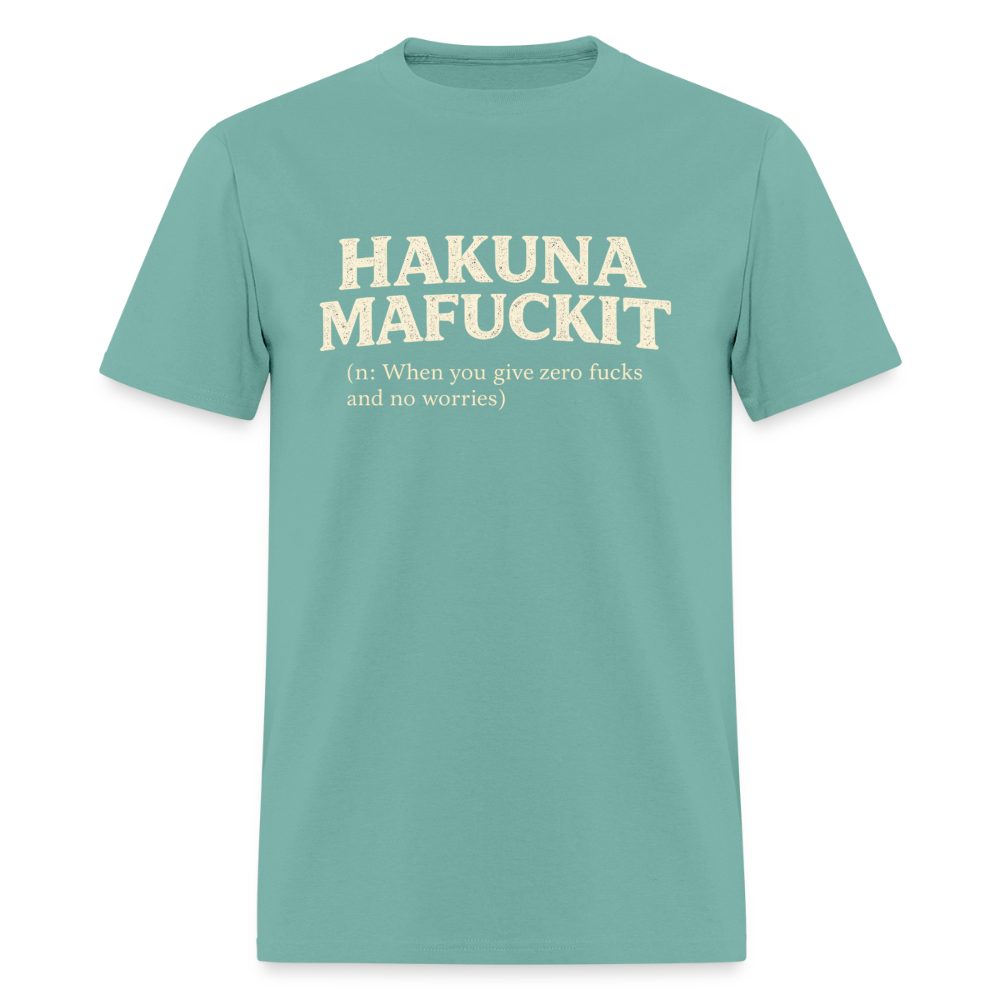 Hakuna Mafuckit Funny Graphic T-Shirt Color: Aquatic