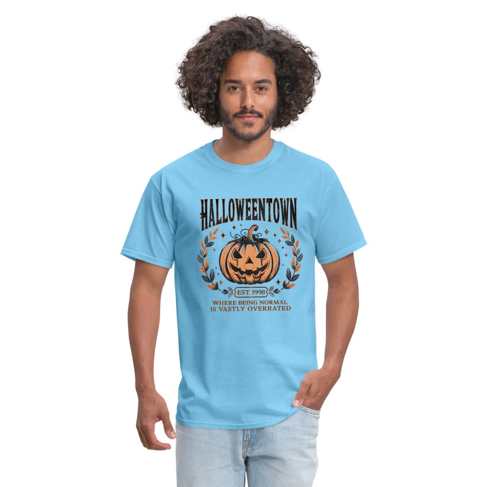 Halloweentown T-Shirt (Where Normal is Overrated) - aquatic blue