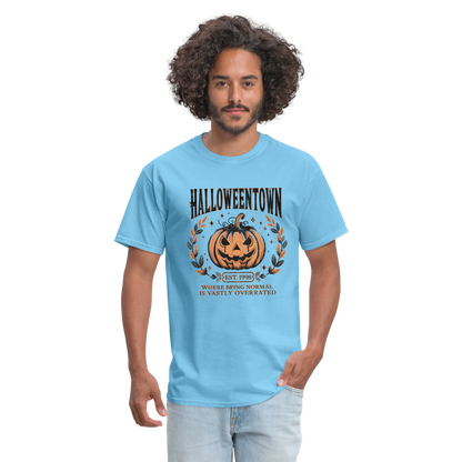 Halloweentown T-Shirt (Where Normal is Overrated) - aquatic blue