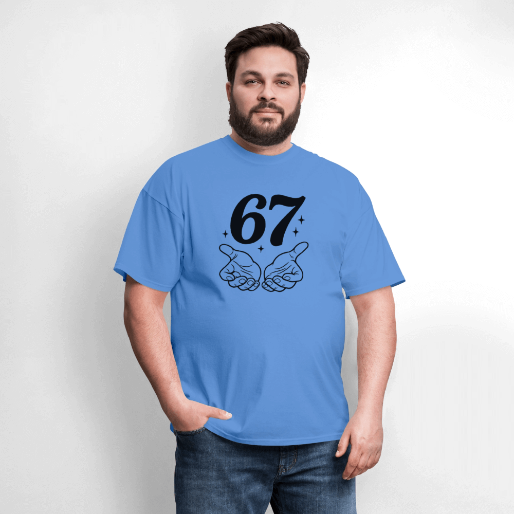 Six Seven 67 Hand Gesture T-Shirt Color: heather gray