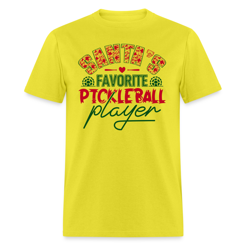 Santa's Favorite Pickleball Player T-Shirt - yellow