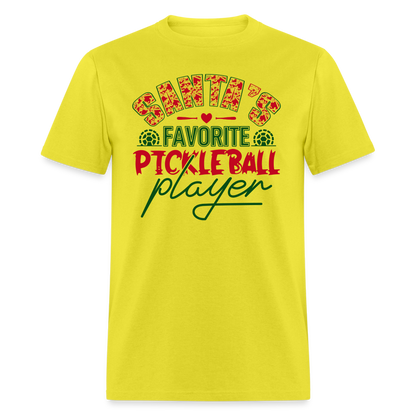 Santa's Favorite Pickleball Player T-Shirt - yellow