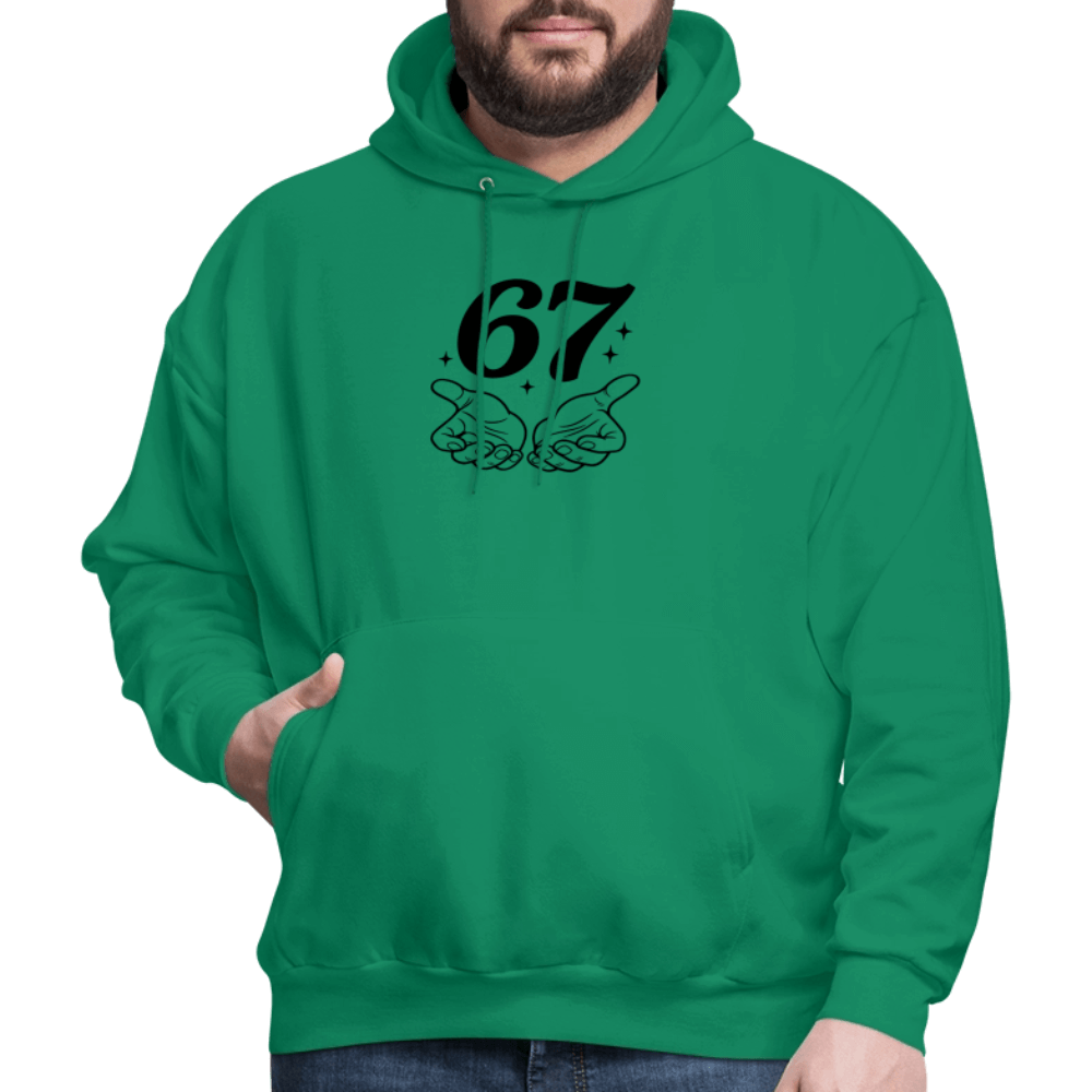 Six Seven 67 Hand Gesture Hoodie Color: heather gray