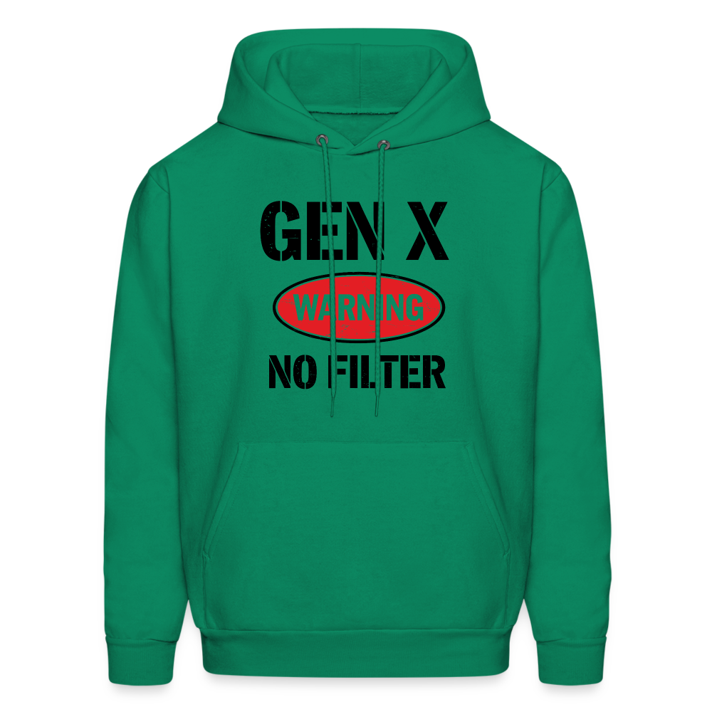 GEN-X Warning No Filter Hoodie - kelly green