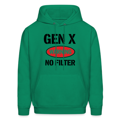 GEN-X Warning No Filter Hoodie - kelly green