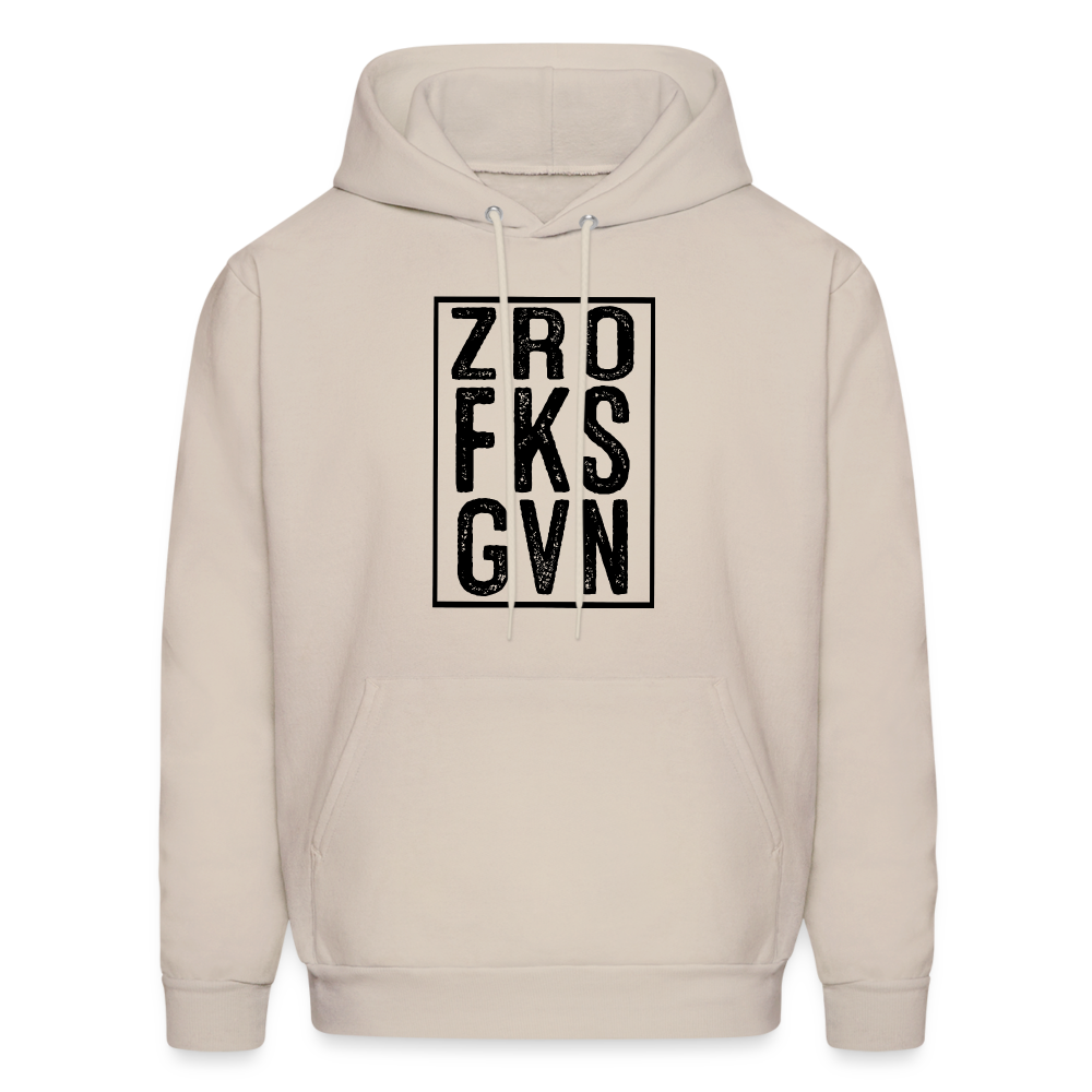 Zero Fucks Given (ZRO FKS GVN) Hoodie - Sand