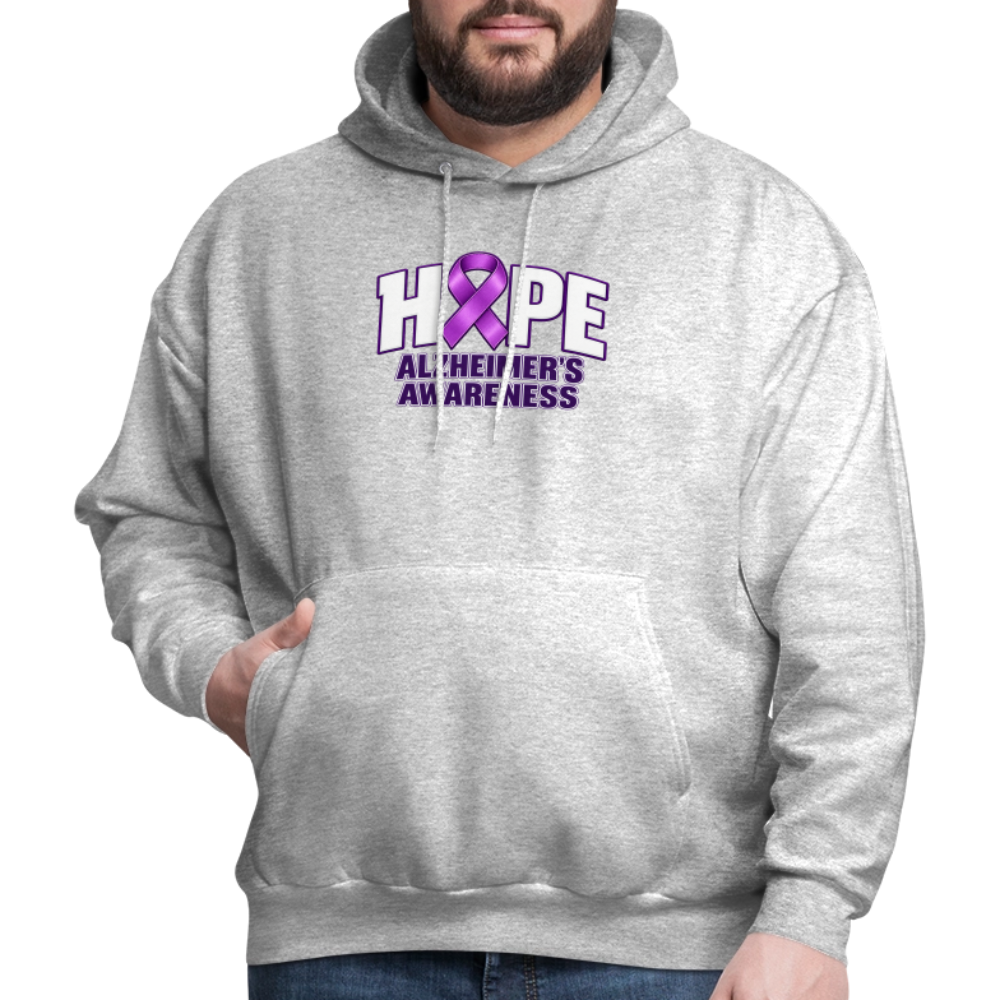 Hope Alzheimer’s Awareness Hoodie – Purple Ribbon Support Hoodie Color: White
