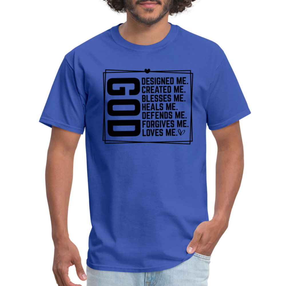 GOD Designed Me T-Shirt - royal blue