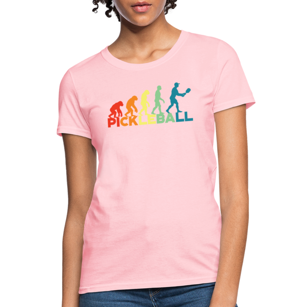 Pickleball Evolution Women's Contoured T-Shirt - pink