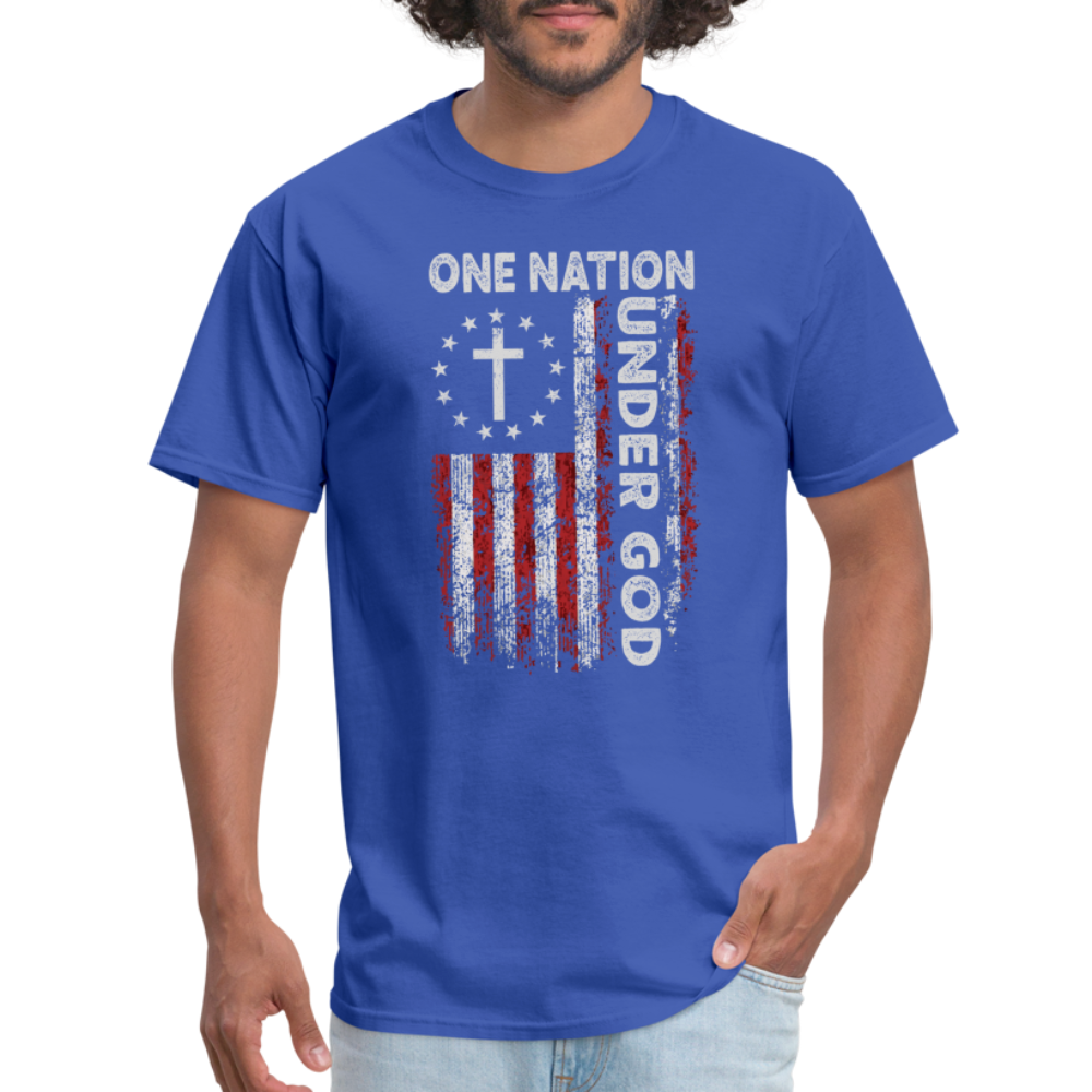 One Nation Under God T-Shirt - royal blue