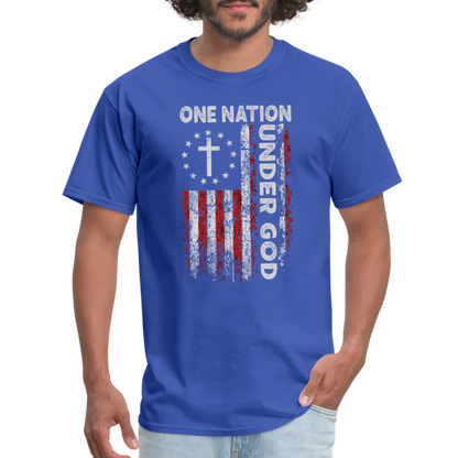 One Nation Under God T-Shirt - royal blue