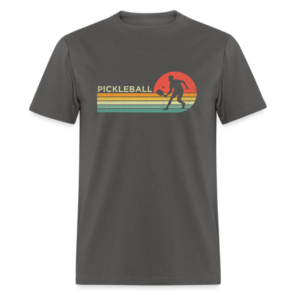 Retro Pickleball T-Shirt - charcoal