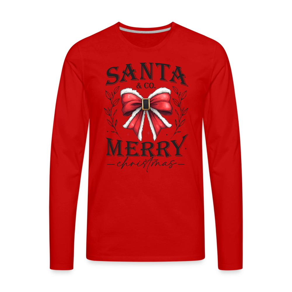 Merry Christmas Santa & Co Men's Premium Long Sleeve T-Shirt - red