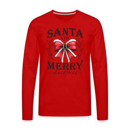 Merry Christmas Santa & Co Men's Premium Long Sleeve T-Shirt - red