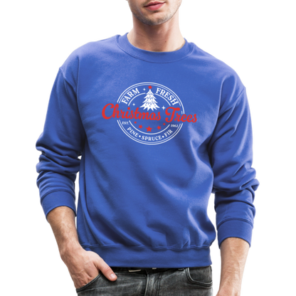 Farm Fresh Christmas Trees Sweatshirt - royal blue