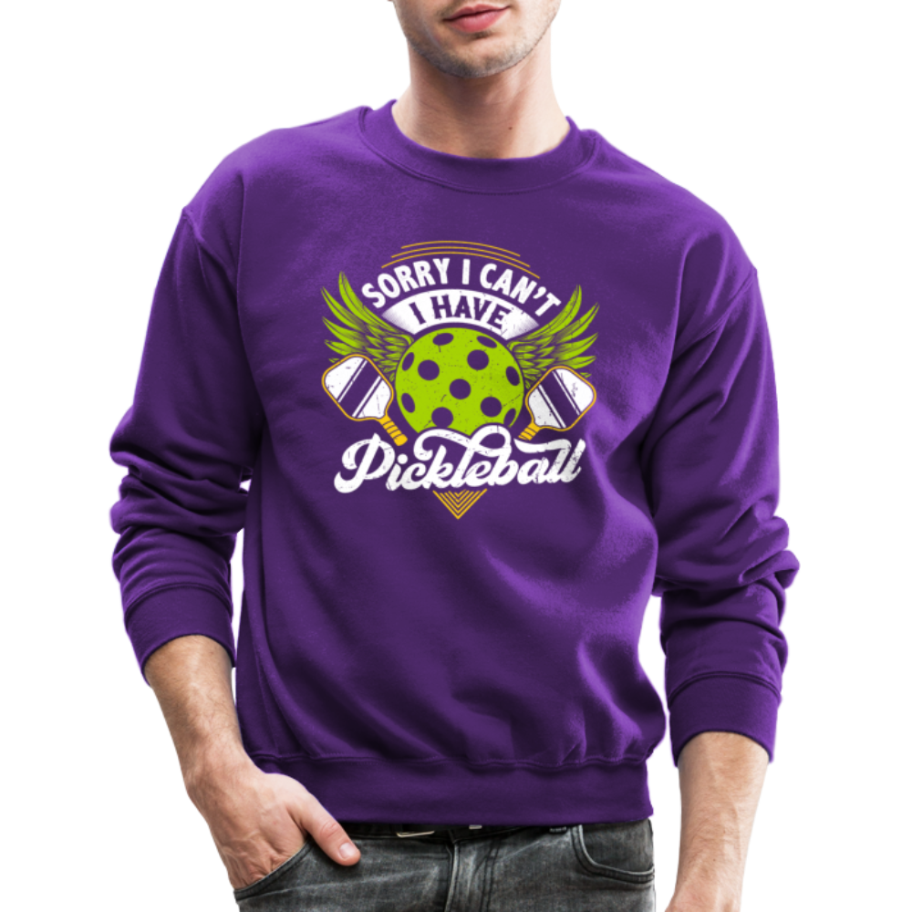 Sorry I can't I Have Pickleball Sweatshirt - purple