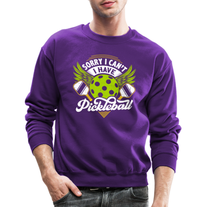 Sorry I can't I Have Pickleball Sweatshirt - purple