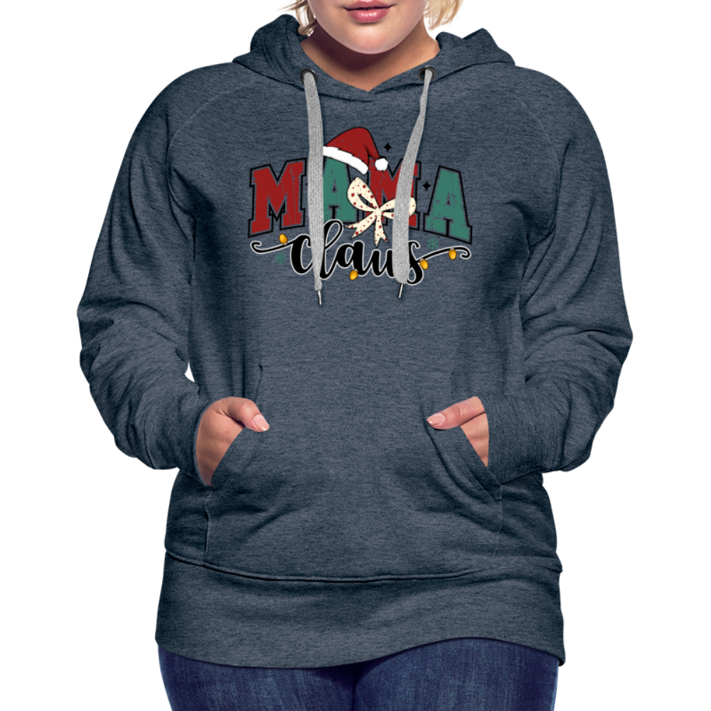 Mama Claus Women’s Premium Hoodie - heather denim