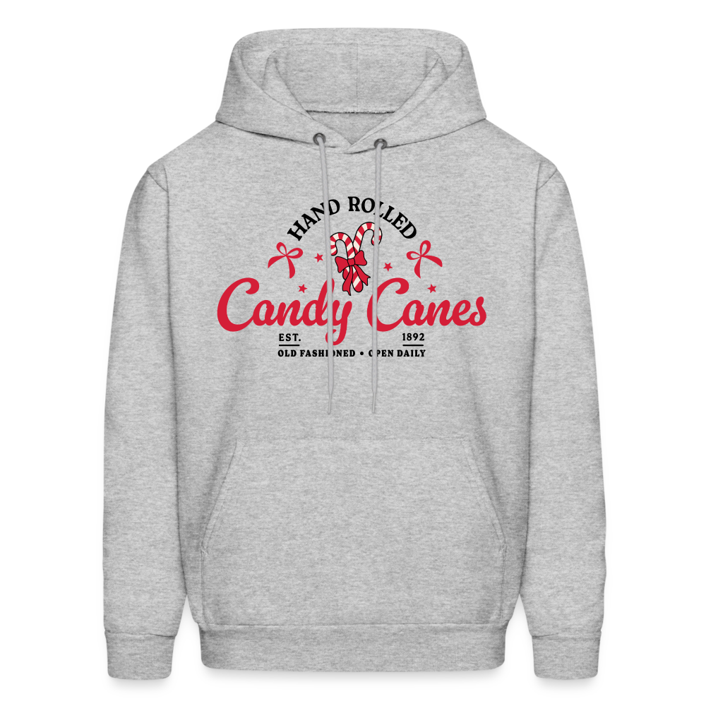 Hand Rolled Candy Canes Hoodie - heather gray