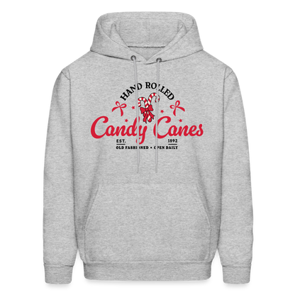 Hand Rolled Candy Canes Hoodie - heather gray