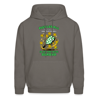 Pickleball Is My Favorite Season Hoodie - asphalt gray