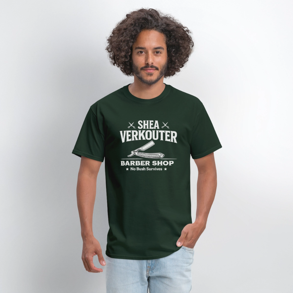 Shea Verkouter Barber Shop Funny Adult Humor T-Shirt Color: Black
