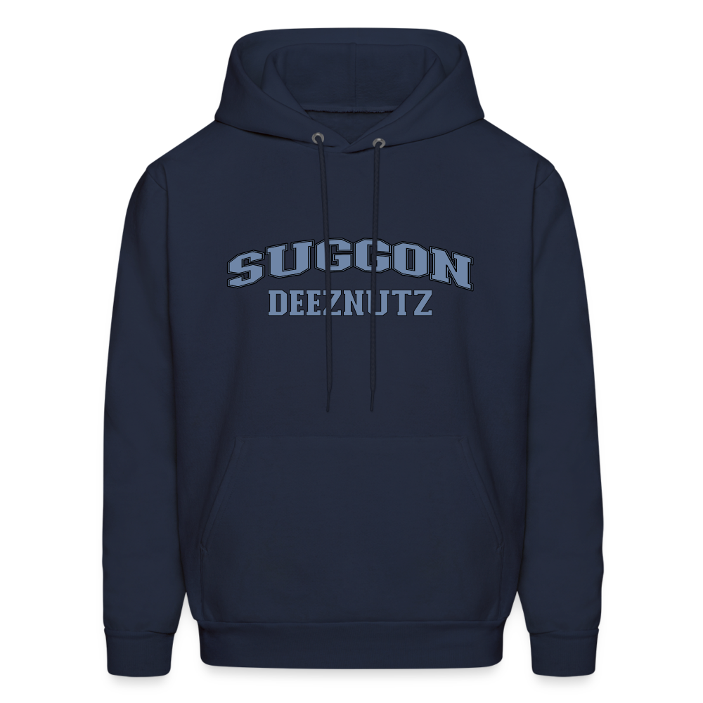 Suggon Deeznutz Hoodie (in Blue Ball Colors - Funny Sexual Humor) - navy