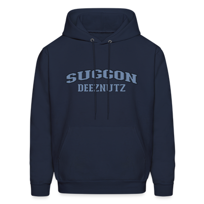 Suggon Deeznutz Hoodie (in Blue Ball Colors - Funny Sexual Humor) - navy