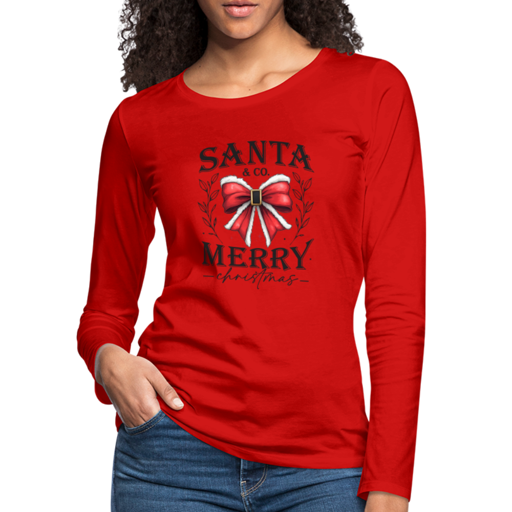 Merry Christmas Santa & Co Women's Premium Long Sleeve T-Shirt - red