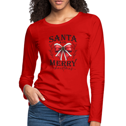 Merry Christmas Santa & Co Women's Premium Long Sleeve T-Shirt - red