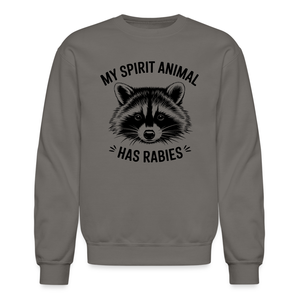 My Spirit Animal Has Rabies Sweatshirt - asphalt gray