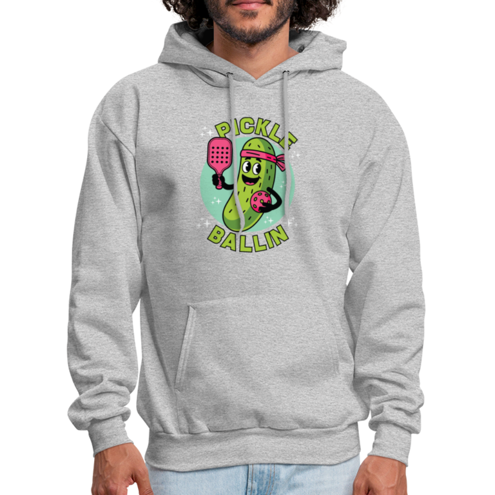 Pickle Ballin Hoodie - heather gray