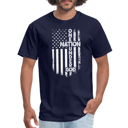 One Nation Under God T-Shirt - navy