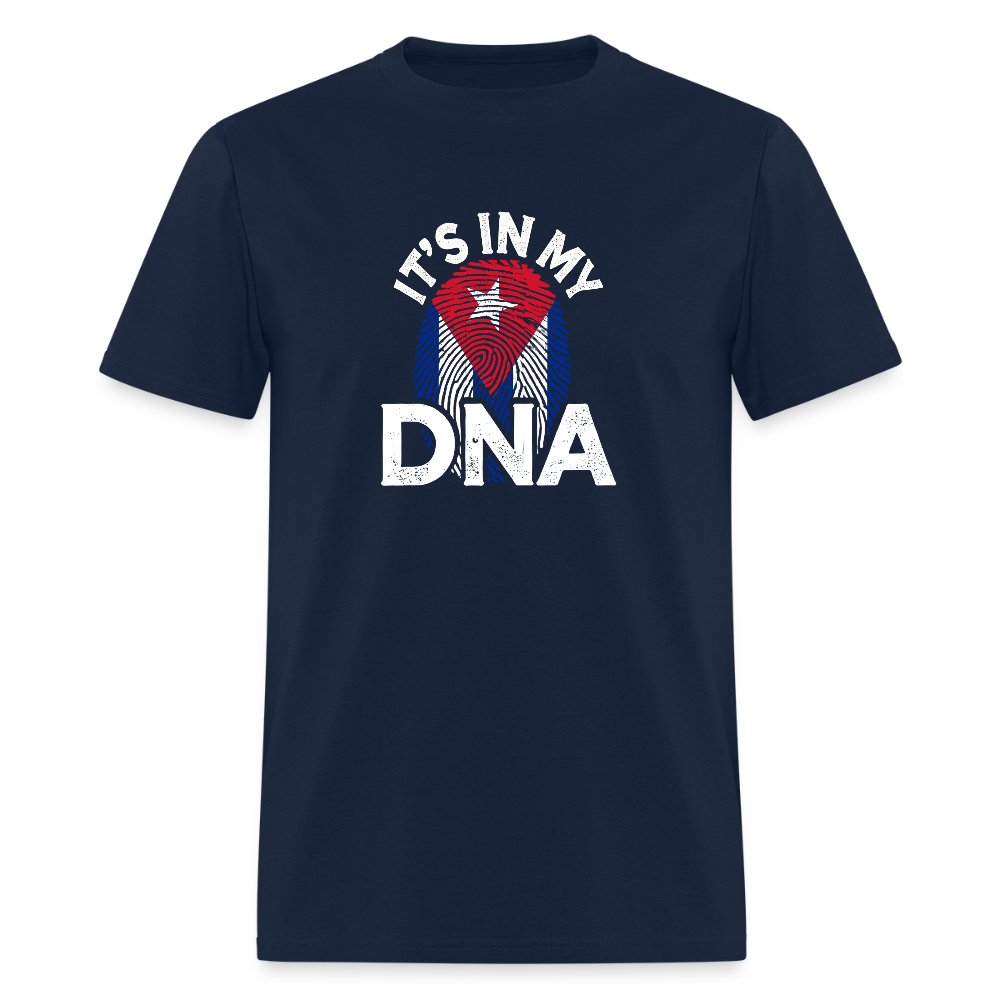 Cuba DNA Flag T-Shirt – Cuban Pride Tee - navy