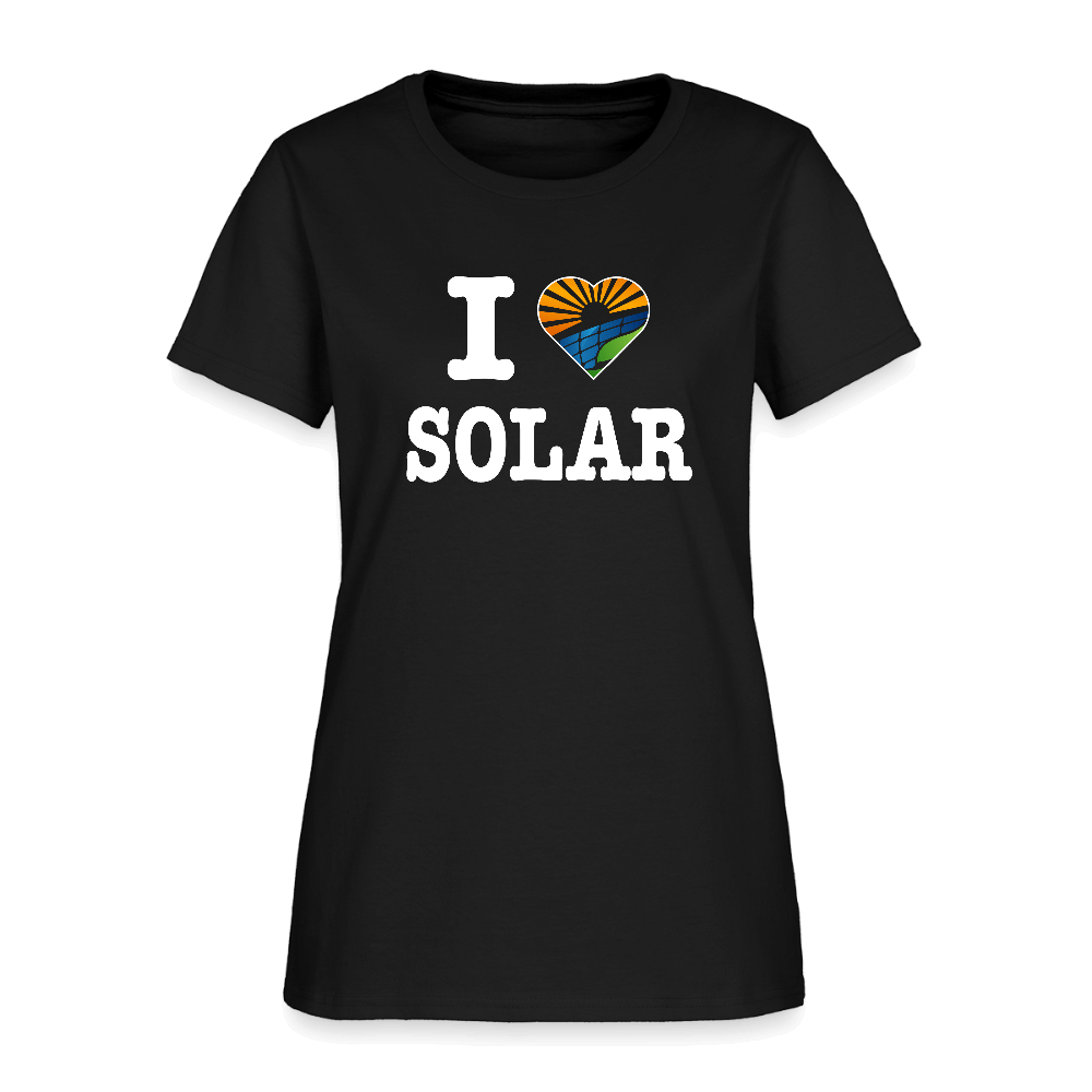 I Love Solar Women's T-Shirt Color: black