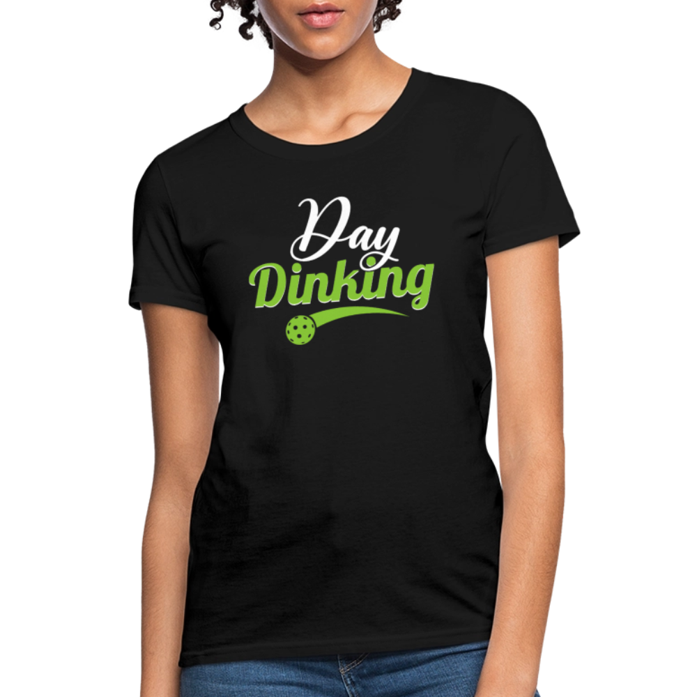 Day Dinking Women's Contoured T-Shirt - black