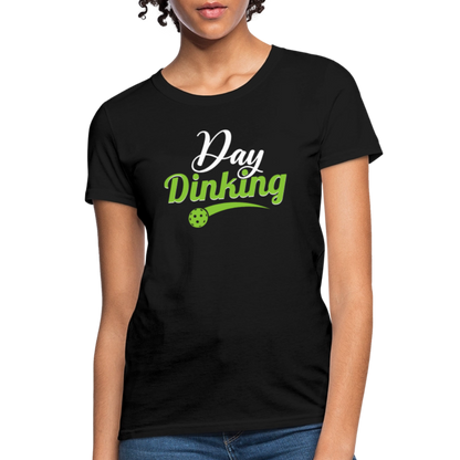 Day Dinking Women's Contoured T-Shirt - black