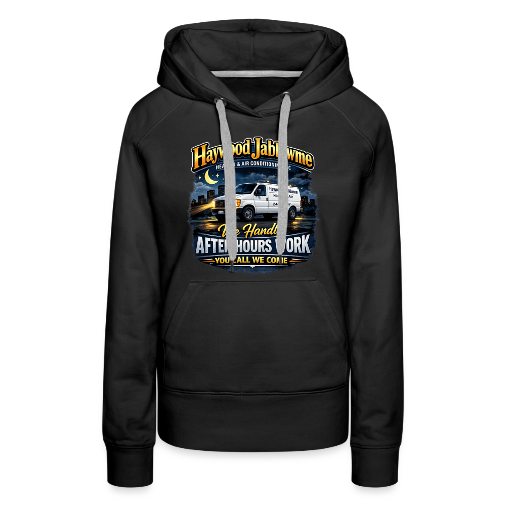 Haywood Jablowme Funny Women’s HVAC Hoodie Color: White