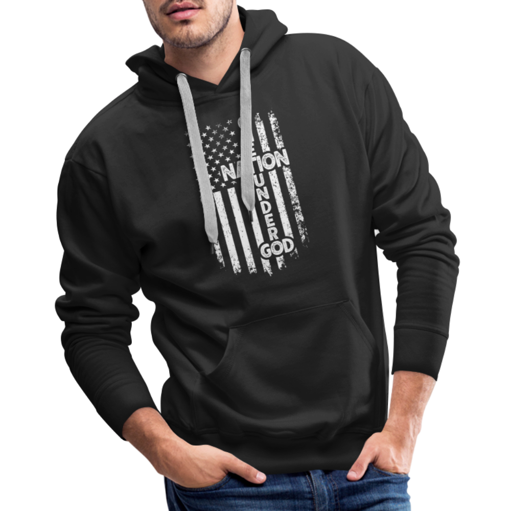 One Nation Under God Men’s Premium Hoodie - black